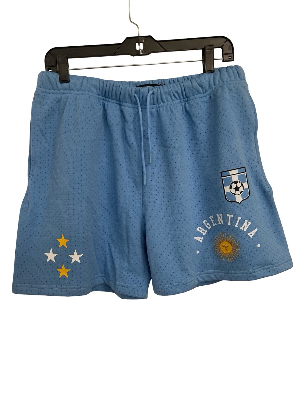 Argentina Light Blue Men's Athletic Shorts with Drawstring